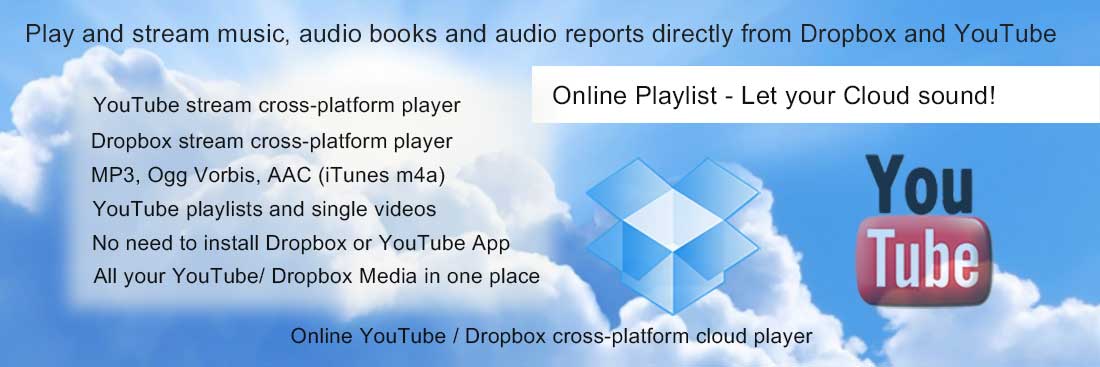 Play music, mp3, audiobooks from Dropbox