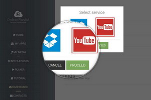 Select YouTube icon