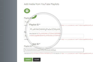 Type YouTube playlist Id