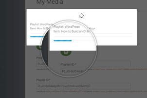 Media progress popup window